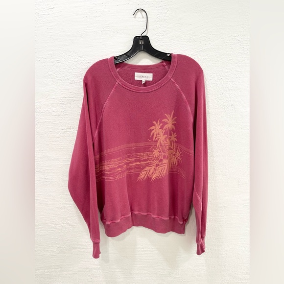 THE GREAT. Tops - The Great The College Sweatshirt Palm Trees Size 2 Medium